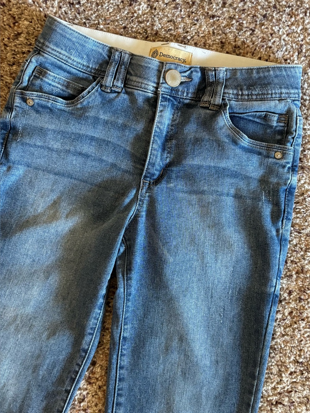 Democracy Ab Technology High Rise Straight Leg Raw Hem Ankle Jeans